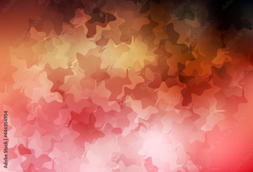 Light Red, Yellow vector backdrop with memphis shapes. Light Red, Yellow vector backdrop with memphis shapes.