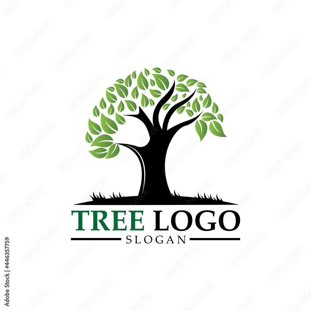 Obraz premium Child care. Tree logo. Educational design .balance and life design. Vector illustration