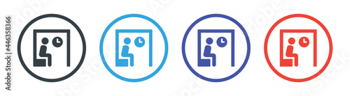 Home quarantine icon vector, stay home icon sign.