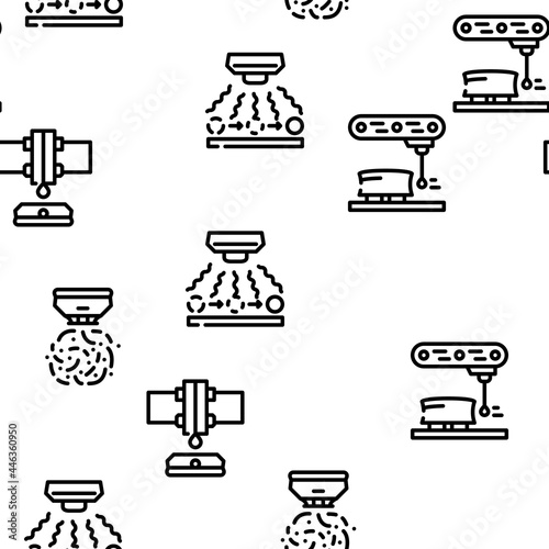 Sensor Electronic Tool Vector Seamless Pattern Thin Line Illustration photo