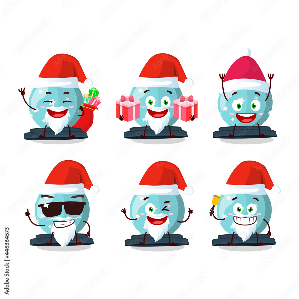 Santa Claus emoticons with magic crystal ball cartoon character Santa Claus emoticons with magic crystal ball cartoon character