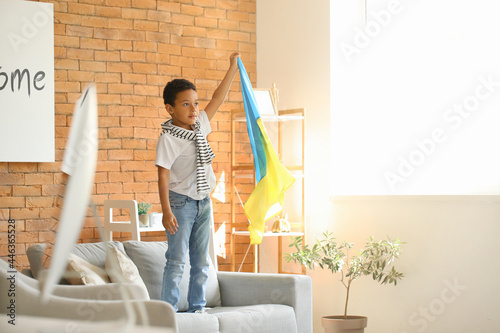 Happy African boy with Ukra...