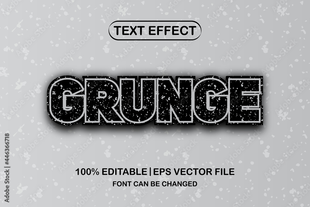 Obraz premium grunge 3d editable text effect