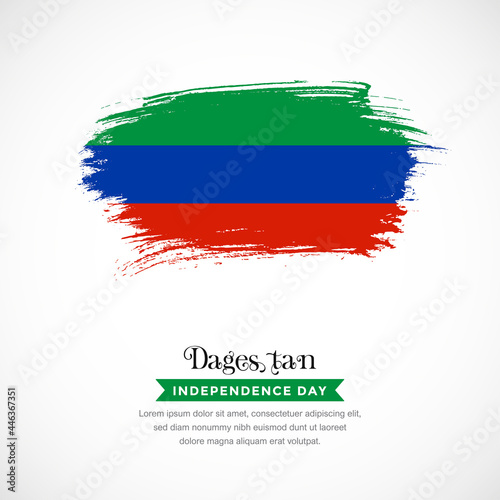 Brush stroke concept for Dagestan national flag. Abstract hand drawn texture brush background