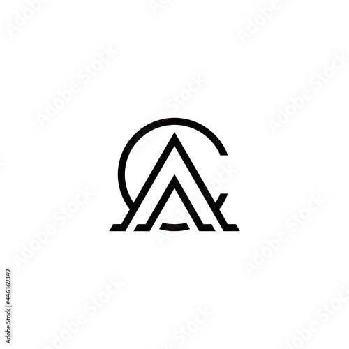 c a ca ac initial logo design vector template
