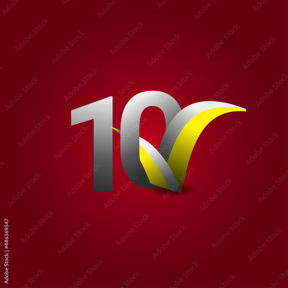 Fototapeta premium 10 Years Anniversary Celebration Vector Template Design Illustration