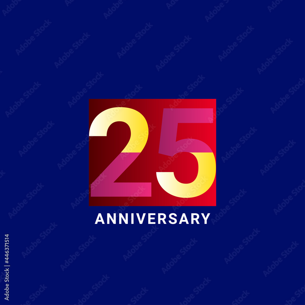25 Years Anniversary Celebration Vector Template Design Illustration 25 Years Anniversary Celebration Vector Template Design Illustration