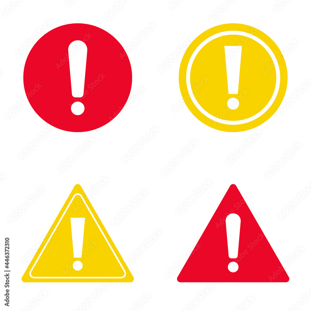 Exclamation mark icon. Exclamation mark icon.