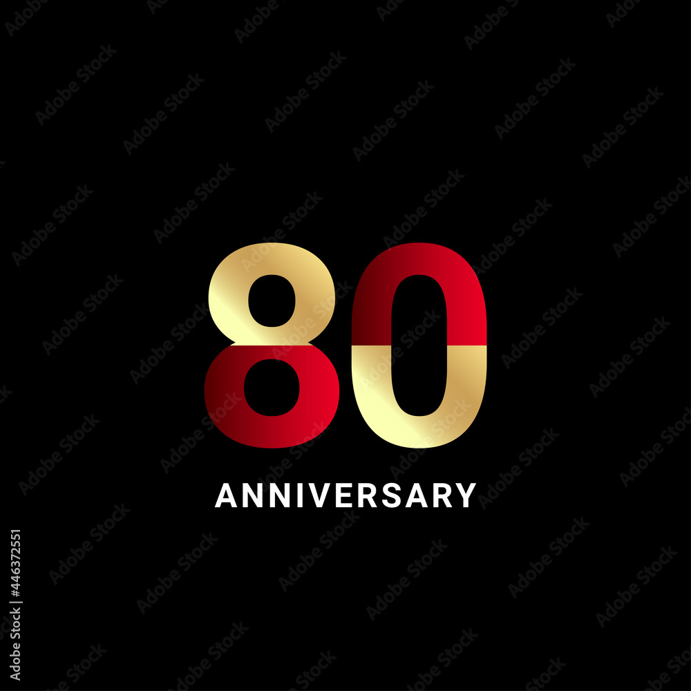 80 Years Anniversary Celebration Vector Template Design Illustration 80 Years Anniversary Celebration Vector Template Design Illustration