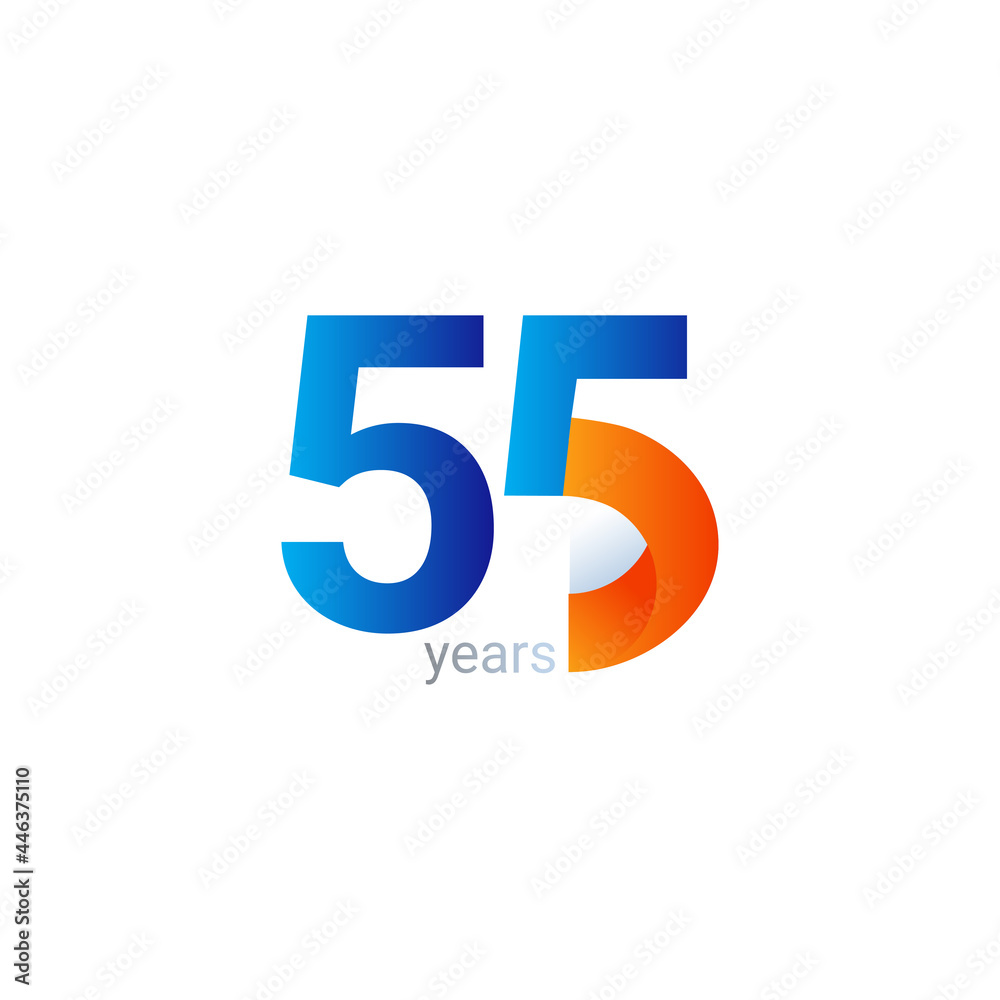 55 Years Anniversary Celebration Vector Template Design Illustration 55 Years Anniversary Celebration Vector Template Design Illustration
