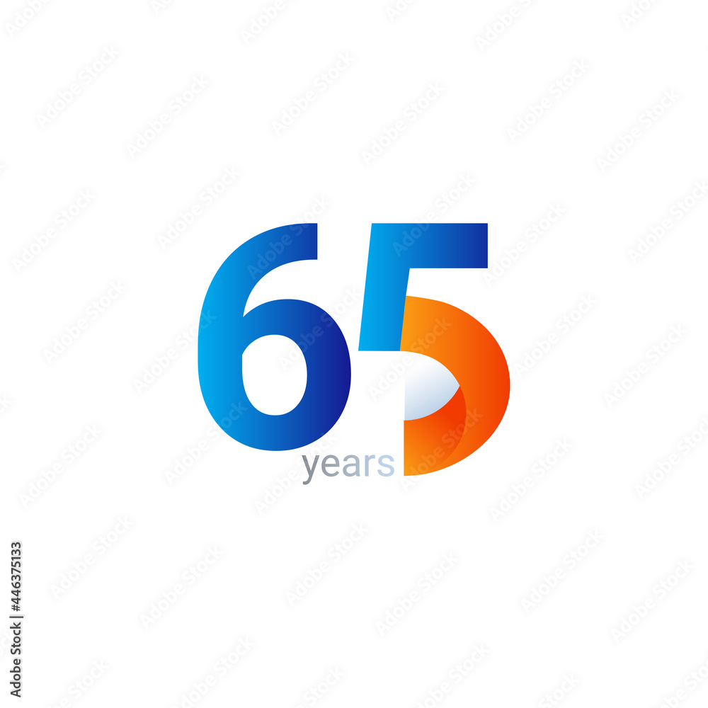 65 Years Anniversary Celebration Vector Template Design Illustration 65 Years Anniversary Celebration Vector Template Design Illustration