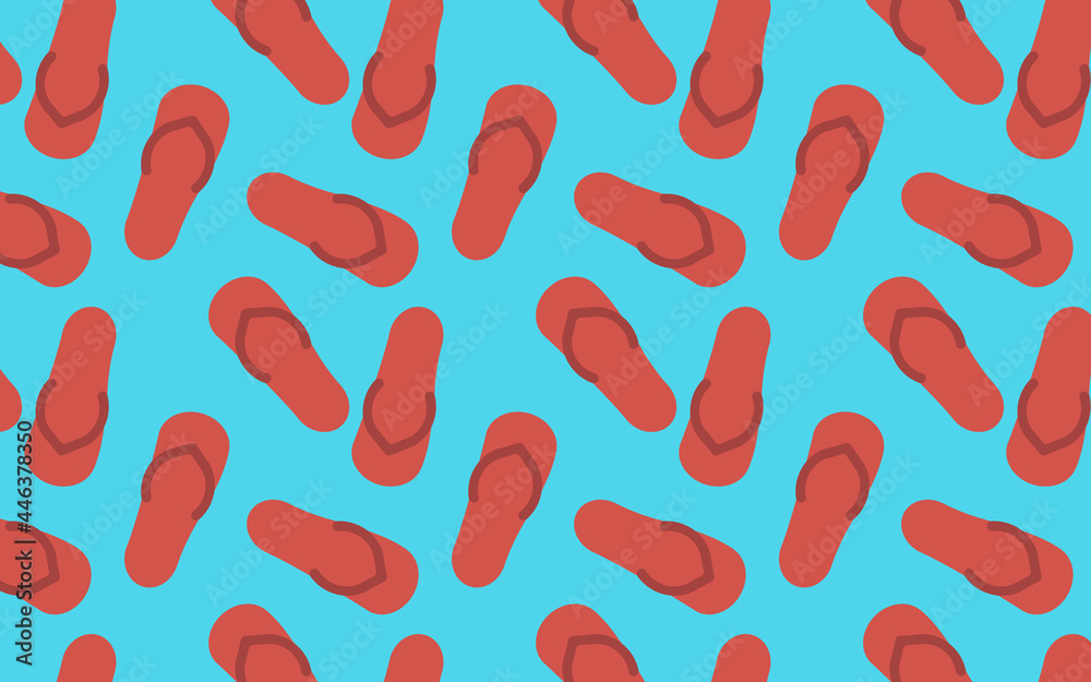 Tiled pattern background with slipper shapes. Flip flops. Tiled pattern background with slipper shapes. Flip flops.