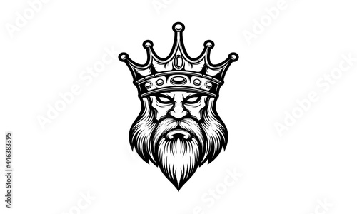 King with crown isolated vector