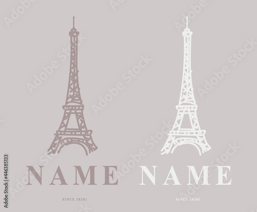 hand drawn vector icon France s famous tower represents comfort and fashion brands