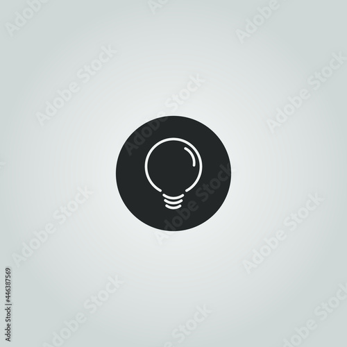 Light bulb icon. Ideas, solution, electricity symbol.Logo Vector Illustration. 
