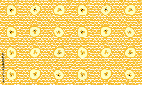 seamless pattern with bananas slices
