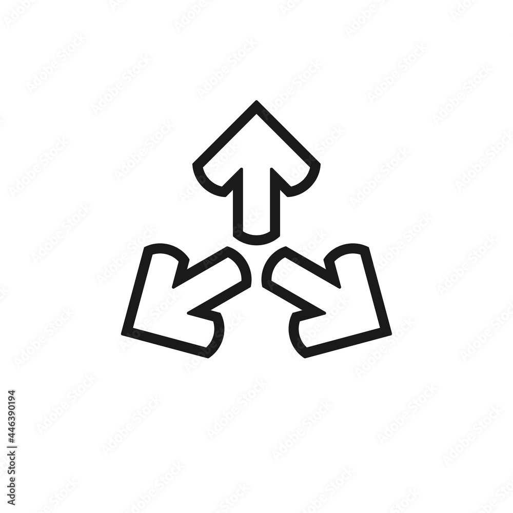 Three black line arrows point out from the center in circle. Expand Arrows icon. Three black line arrows point out from the center in circle. Expand Arrows icon.