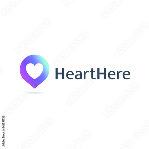 love icon chat talk cafe logo vector symbol