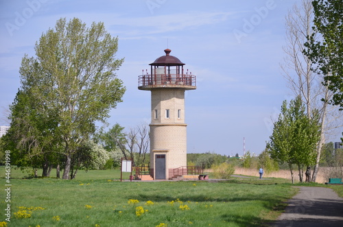  View of the city of Omsk from the Park Bird Harbor