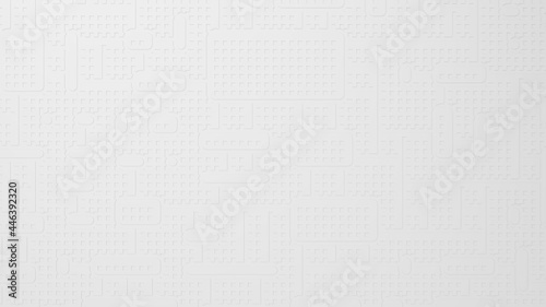 White Style Maze Background With Copy Space. 3d illustration