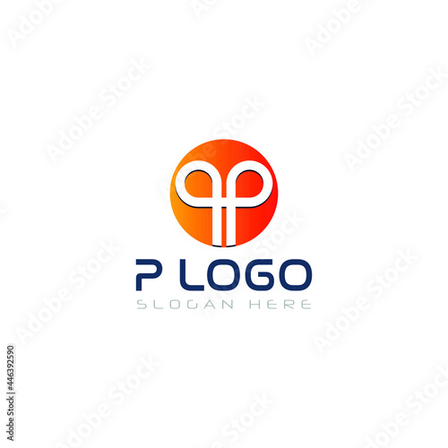 Creative p Letter Logo Design - pp Logo Design Vector - Awesome p Icon Template
