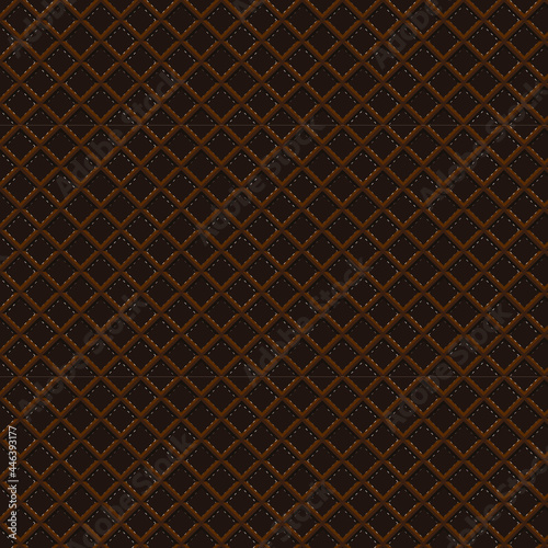 Sweet dessert waffle texture pattern. Dark Brown Wafer pattern