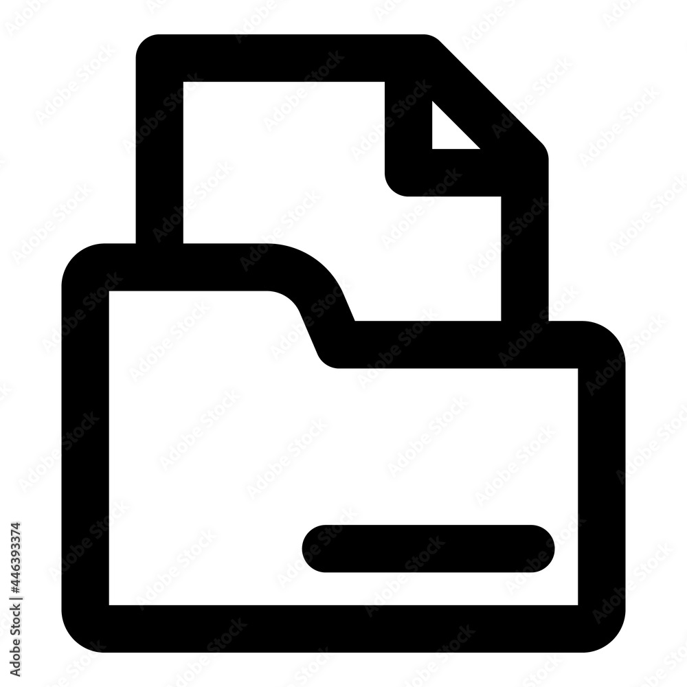 Computer file folder icon. Outline computer file folder vector icon for web design isolated on white background Computer file folder icon. Outline computer file folder vector icon for web design isolated on white background
