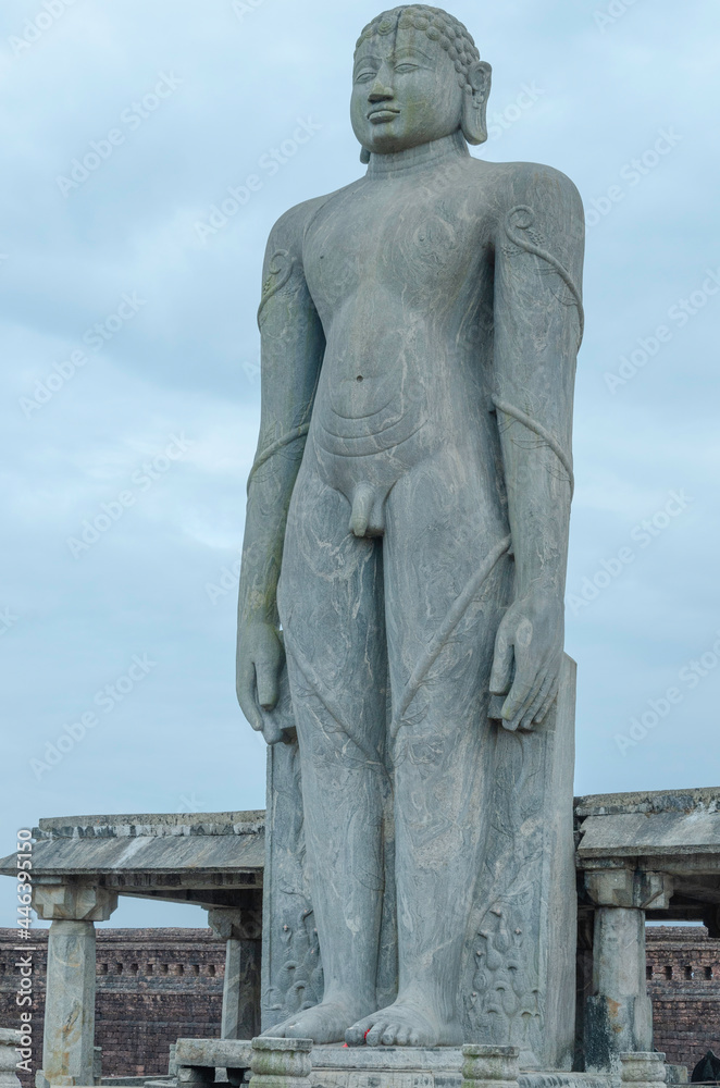 Statue of Gomateshwsara (Bahubali ) located in Karkala, Mangalore, Karnataka, India