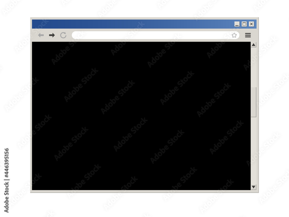 Retro style web browser window interface template. - obrazy, fototapety, plakaty 