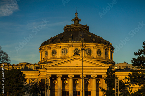 Romanian Athenaeum in the center of Bucharest Romania photo