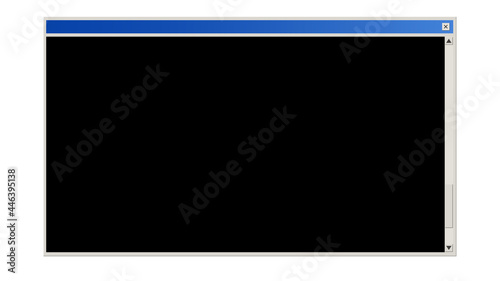 Retro style blank dialog box window interface.