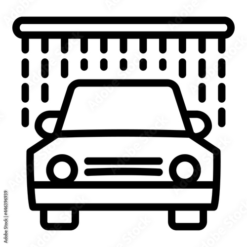 Car wash service icon. Outline car wash service vector icon for web design isolated on white background