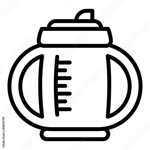 Mug sippy cup icon. Outline mug sippy cup vector icon for web design isolated on white background