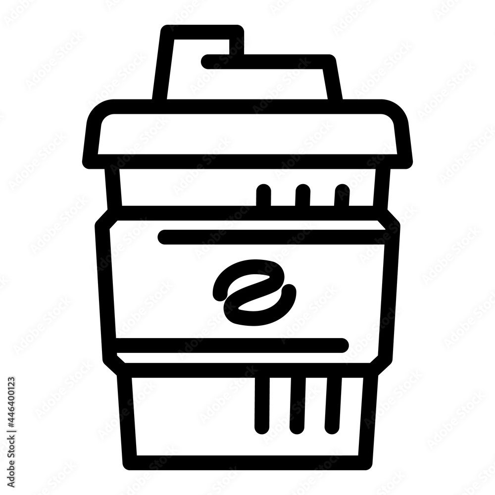 Ski resort coffee cup icon. Outline ski resort coffee cup vector icon for web design isolated on white background Ski resort coffee cup icon. Outline ski resort coffee cup vector icon for web design isolated on white background