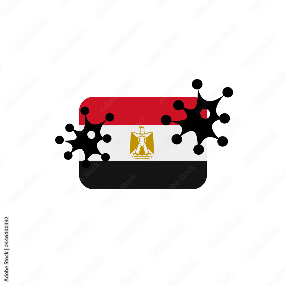 Egypt hit by Coronavirus. Covid-19 impact nationwide. Virus attack on Egypt flag concept illustration on white background
Egypt hit by Coronavirus. Covid-19 impact nationwide. Virus attack on Egypt flag concept illustration on white background