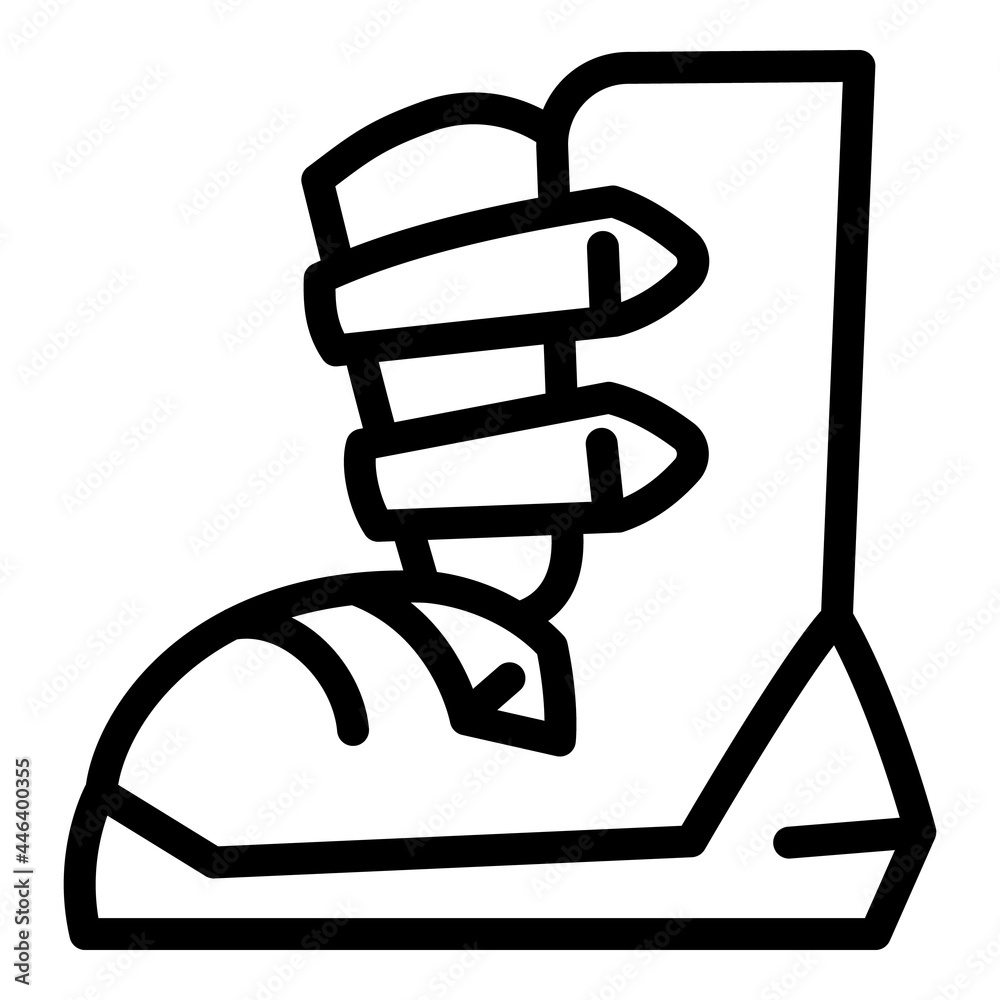 Ski boot icon. Outline ski boot vector icon for web design isolated on white background Ski boot icon. Outline ski boot vector icon for web design isolated on white background