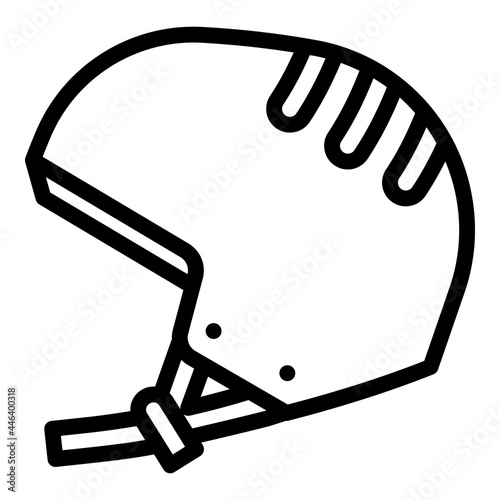 Ski helmet icon. Outline ski helmet vector icon for web design isolated on white background