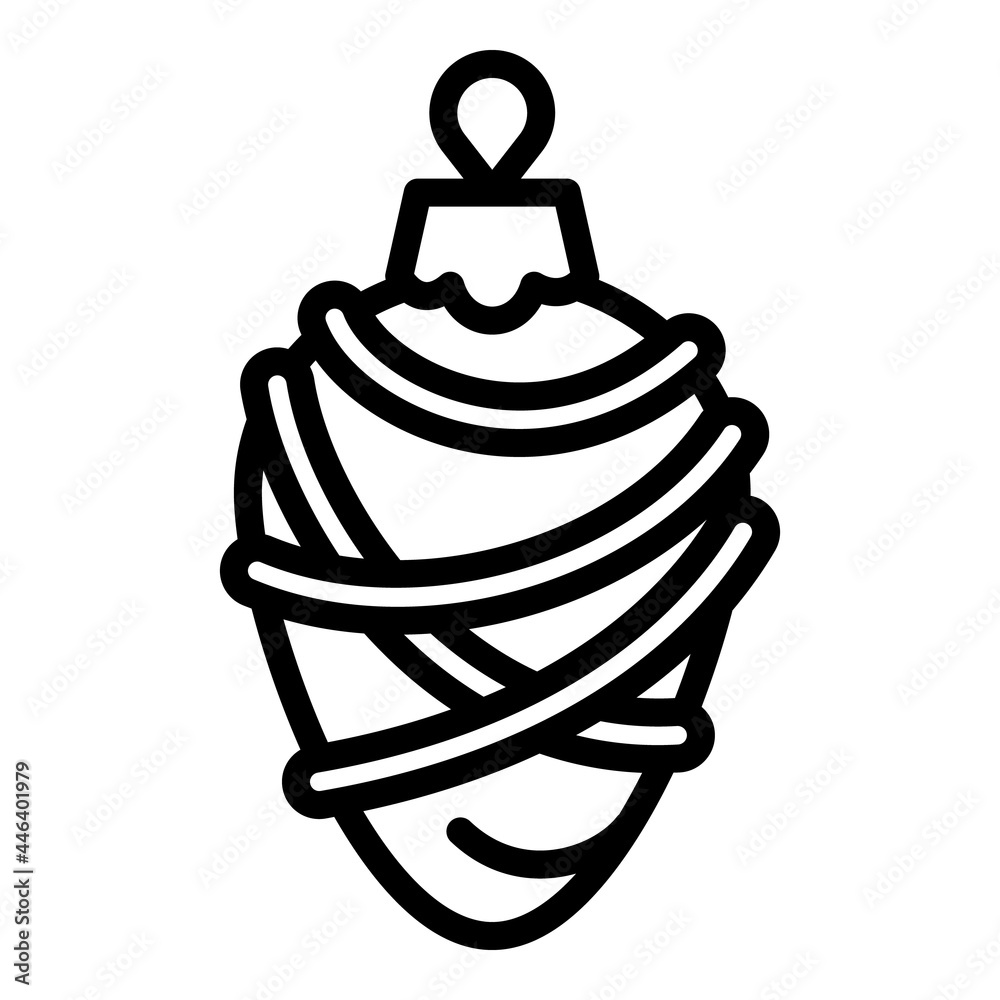 Christmas cone tree toy icon. Outline Christmas cone tree toy vector icon for web design isolated on white background Christmas cone tree toy icon. Outline Christmas cone tree toy vector icon for web design isolated on white background