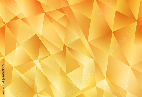 Fototapeta Naklejka Na Ścianę i Meble -  Light Yellow vector abstract polygonal background.