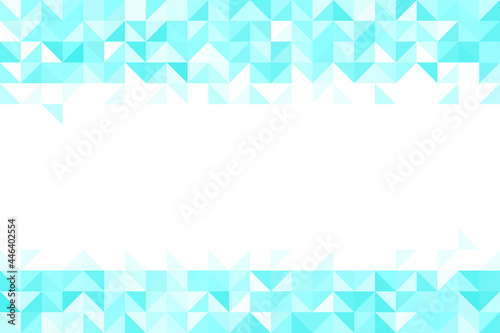 Polygonal blue mosaic background. Abstract low poly vector illustration. Triangular pattern, copy space. Template geometric business design with triangle for poster, banner, card, flyer. Copy space