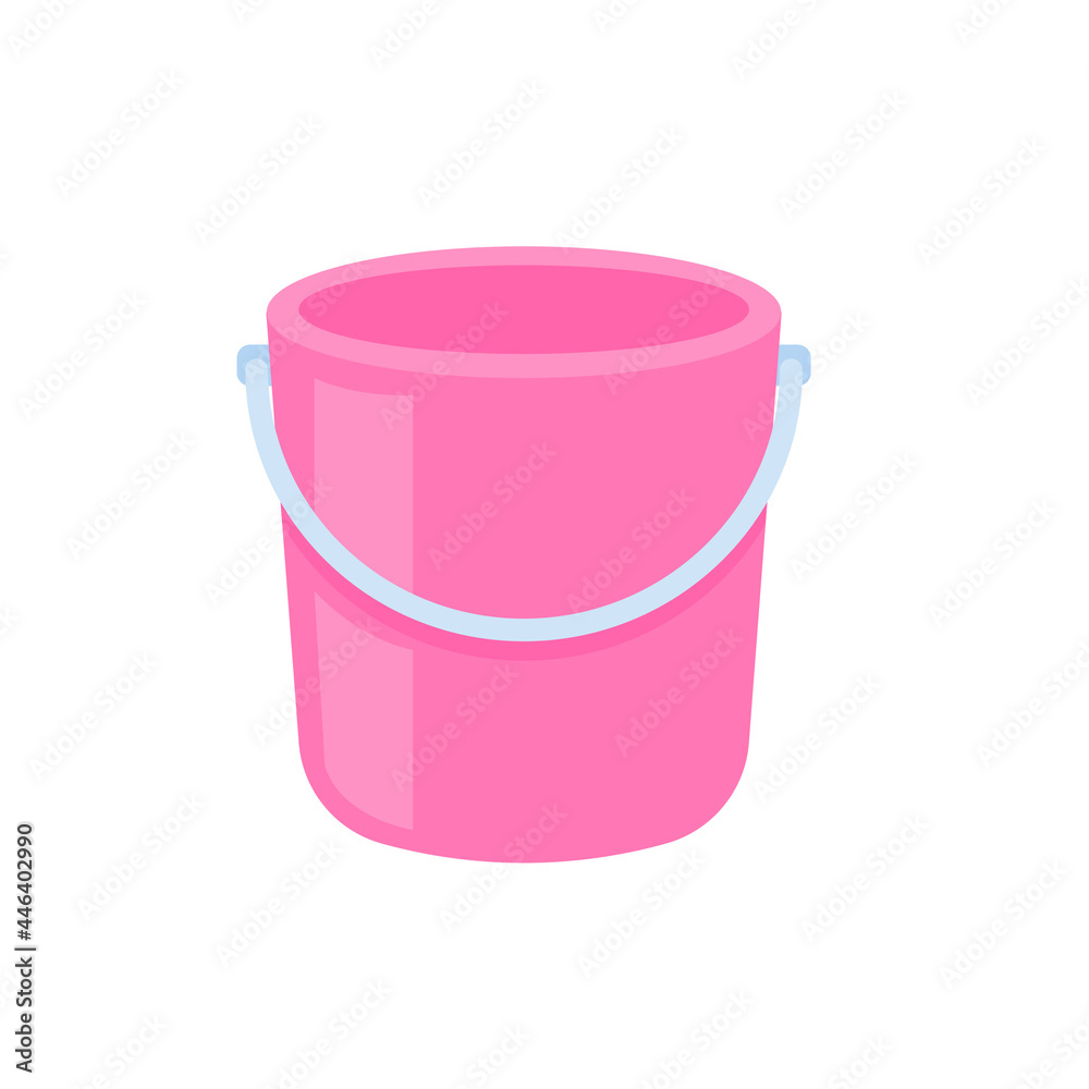 Cleaning water tank vector. Plastic bucket for mopping the floor Cleaning water tank vector. Plastic bucket for mopping the floor
