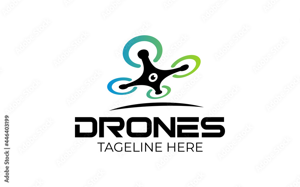 Fototapeta premium Illustration graphic vector future of drone technology logo design template