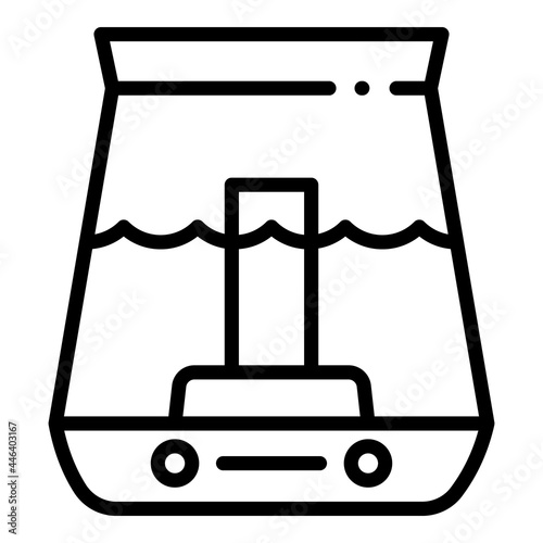 Water humidifier icon. Outline water humidifier vector icon for web design isolated on white background