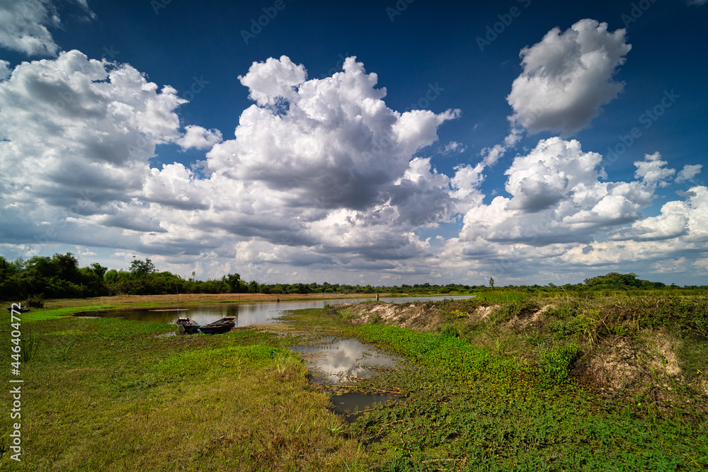 Obraz premium See mit Fischerboot