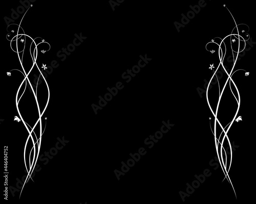 frame on a black background ornament grapes news