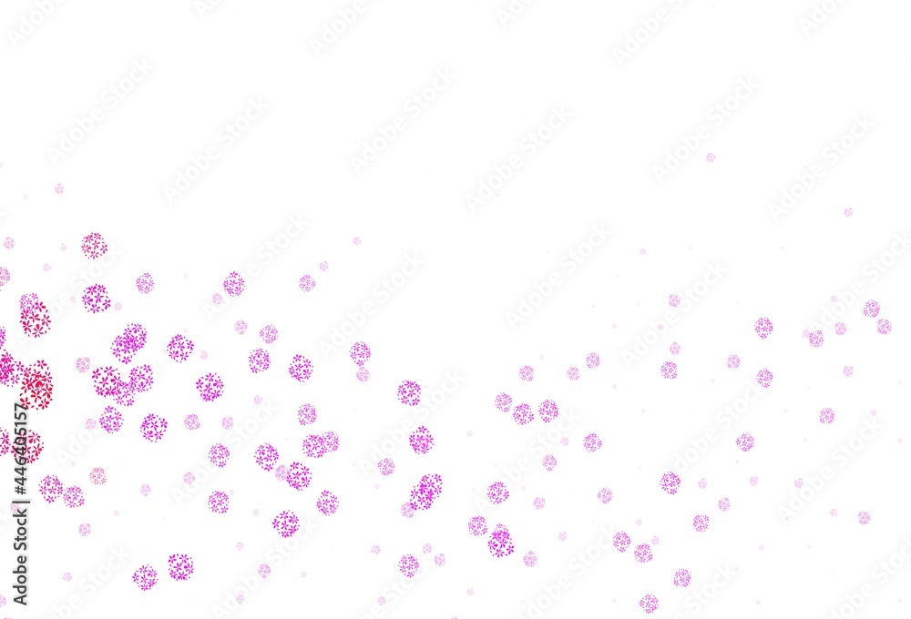 Light Purple, Pink vector doodle layout with leaves.
