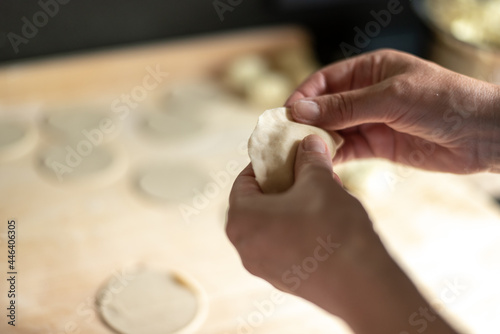step by step making traditional Polish dumplings at home
