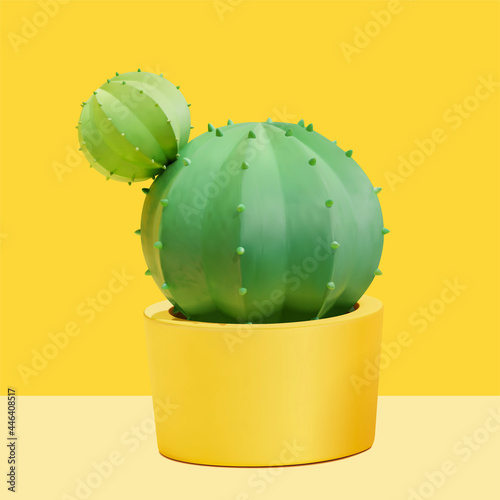 3d trendy cactus pot