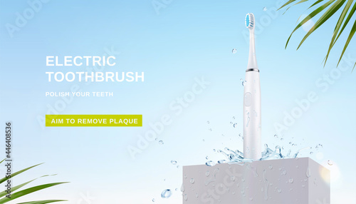 Electric toothbrush ad banner