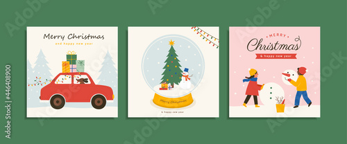 Set of Christmas cards